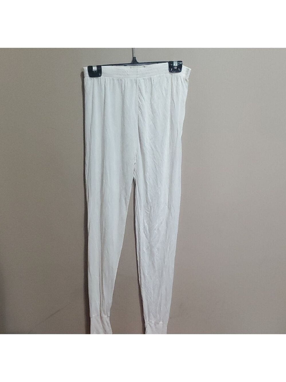 Eddie Bauer White Silk Pant Liner with Elastic Waist Size Large
